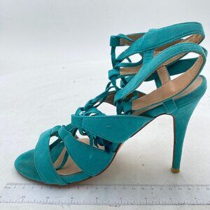 FSJ Green Stylish Gladiator Sandals Cutout Pumps Stiletto High Heels Shoes